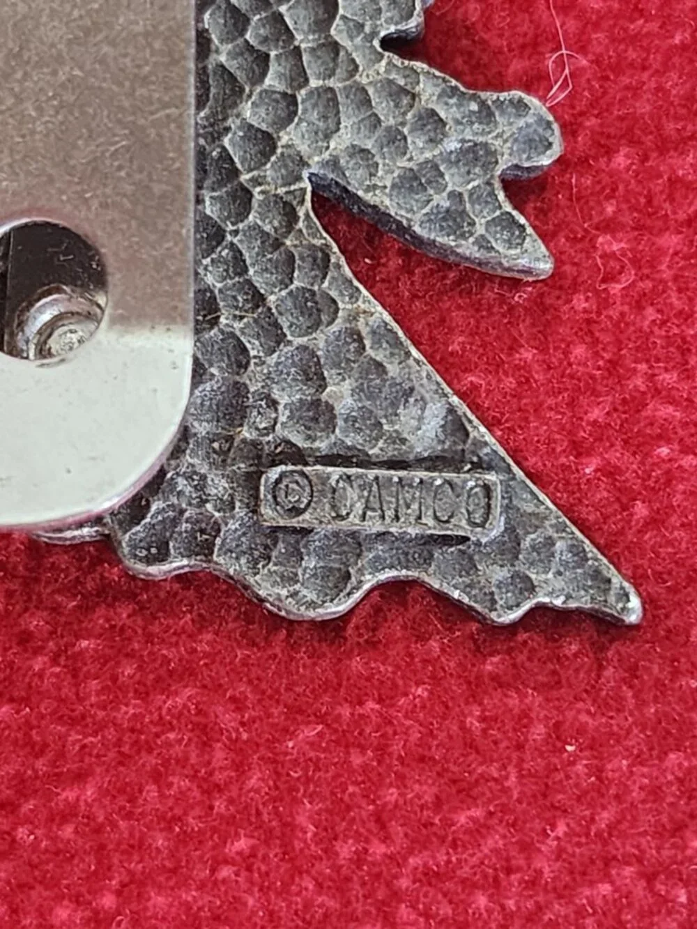 Camco Vintage Silver Tone Angels Light the Way Guardian Angel Visor Money Clip